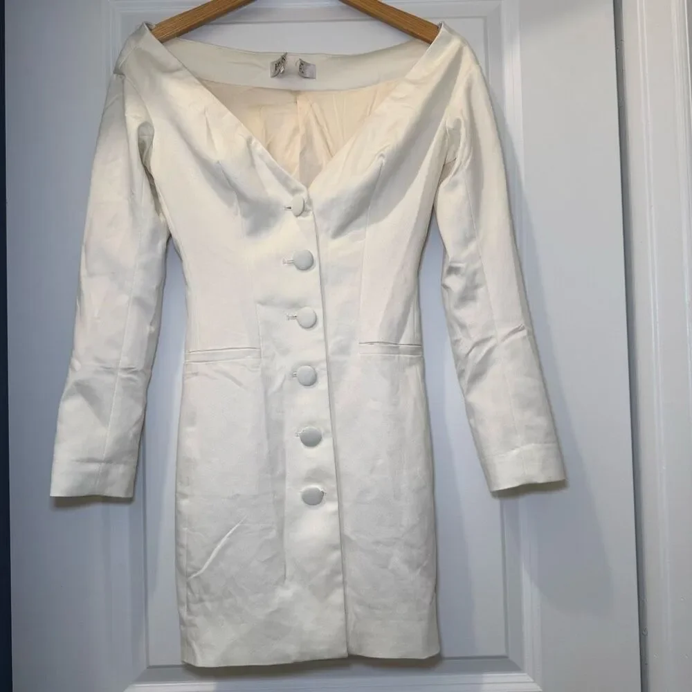 House of CB London off the Shoulder White Dress size XS